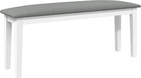 Πάγκος vidaXL 110 cm Λευκό μασίφ ξύλο καουτσούκ