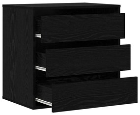 vidaXL Κουτί με Συρτάρια Μαύρη δρυς 60 x 41 x 58 cm Επεξεργασμένο ξύλο