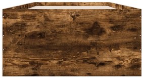 vidaXL Πλαίσιο Κρεβατιού Καπνιστή Δρυς 75x190 εκ. Επεξεργασμένο Ξύλο