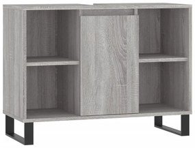 VidaXL Ντουλάπι Μπάνιου Γκρι Sonoma 80 x 33 x 60 εκ. από Επεξεργ. Ξύλο
