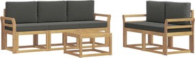 vidaXL Σειρά Καναπέ Εξωτερικού 6 pcs