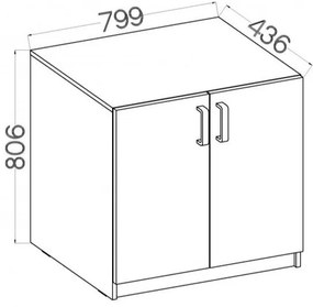 Επιδαπέδιο ντουλάπι Warrior II-Gkri