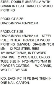 Ομπρέλα Home ESPRIT Μπεζ 450 X 265 X 240 CM