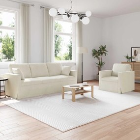 vidaXL Σετ Καναπέ 2 pcs Κρεμ 198 x 78 x 80 εκ Βελούδο