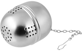 Αυγό τσαγιού Fackelmann 49128, 5,6 cm, ανοξείδωτο ατσάλι, ασήμι