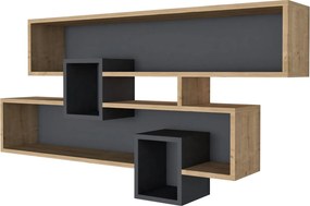 Ράφι Τοίχου Sapphire / Ανθρακί FEIPUN 120x22x72.2