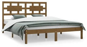 vidaXL Πλαίσιο Κρεβατιού Μελί 180x200 εκ. Μασίφ Ξύλο Πεύκου Super King