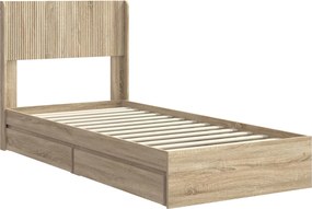vidaXL Καλάθι με αποθήκη και κεφαλάρι Sonoma Δρυς 90 x 190 cm