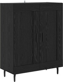 vidaXL Highboard 2 pcs Μαύρη δρυς Σύνθετο Ξύλο και Γυαλί