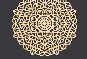 Intra απο ξύλο plywood 3mm-4mm πάχος 3D Mandala για Cricut Δίασταση 30x30 cm INTRAFABR-86061403