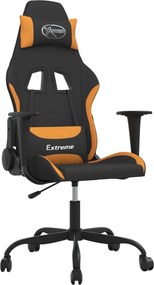 vidaXL Καρέκλα Gaming Μαύρο και πορτοκαλί Υφασμάτινη