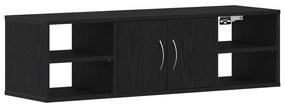 vidaXL Επιτοίχια Ράφα Μαύρη Δρυς 140x41x75 εκ. Επεξεργασμένο Ξύλο