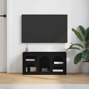 vidaXL Ντουλάπι TV Μαύρο 80 x 35 x 40 εκ Επεξεργασμένο ξύλο