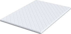 vidaXL Κουβέρτα Καρύδας Λευκό 140 x 200 cm Ζακάρ ύφασμα