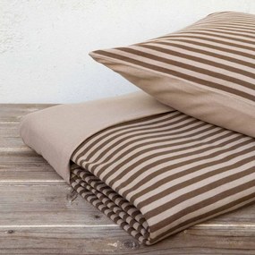 Παπλωματοθήκη Μακό Μονή (Σετ 160x240) Nima Bed Linen Suave SS2021 Καφέ,Μπεζ