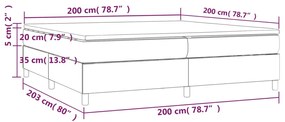 ΚΡΕΒΑΤΙ BOXSPRING ΜΕ ΣΤΡΩΜΑ ΣΚΟΥΡΟ ΓΚΡΙ 200X200 ΕΚ. ΥΦΑΣΜΑΤΙΝΟ 3144547