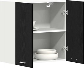 vidaXL Κρεμαστό ντουλάπι με ράφι Lyon Μαύρη Οξυά 60 x 31 x 60 εκ.