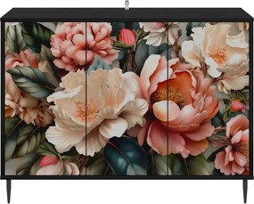 vidaXL Πλαϊνό γραφείο BORNE Μαύρη Δρυς 102 x 33 x 76 εκ.