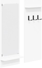 vidaXL Τοίχου Κρεμάστρα Λευκό 70 x 10 x 90 εκ. Επεξεργασμένο ξύλο