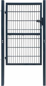 vidaXL Πόρτα Περίφραξης 2D (Μονή) Ανθρακί Γκρι 100x160 εκ.