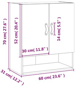 ΝΤΟΥΛΑΠΙ ΤΟΙΧΟΥ ΓΥΑΛΙΣΤΕΡΟ ΛΕΥΚΟ 60X31X70 ΕΚ ΕΠΕΞΕΡΓΑΣΜΕΝΟ ΞΥΛΟ 829886