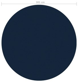 vidaXL Κάλυμμα Πισίνας Ηλιακό Μαύρο/Μπλε 381 εκ. από Πολυαιθυλένιο
