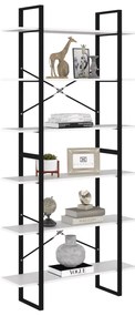 vidaXL Ραφιέρα Λευκή 100 x 30 x 210 εκ. από Μοριοσανίδα