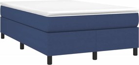 vidaXL Κρεβάτι Boxspring με Στρώμα Μπλε 120x200 εκ. Υφασμάτινο