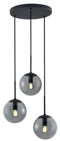 Balini Μοντέρνο Κρεμαστό Φωτιστικό Τρίφωτο με Ντουί E14 σε Μαύρο Χρώμα Trio Lighting 308590342