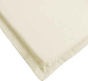vidaXL Μαξιλάρι Σεζλόνγκ Κρεμ (75+105) x 50 x 4 εκ.