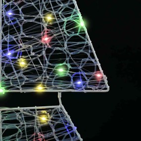 vidaXL Χριστουγεννιάτικο Δέντρο 240 LED Πολύχρωμο 180 cm Ακρυλικό