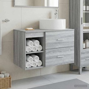 vidaXL Σετ Επίπλων Μπάνιου 2 pcs Γκρι Sonoma Επεξεργασμένο Ξύλο