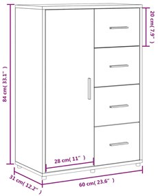 ΝΤΟΥΛΑΠΙ ΓΚΡΙ ΣΚΥΡΟΔΕΜΑΤΟΣ 60X31X84 ΕΚ. ΕΠΕΞΕΡΓΑΣΜΕΝΟ ΞΥΛΟ 840509