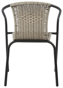 Καρέκλα - Πολυθρόνα CAMEL C5015.01 Μεταλλική Γκρί με Wicker 48x48-53x72 εκ. 48x53x72 εκ.