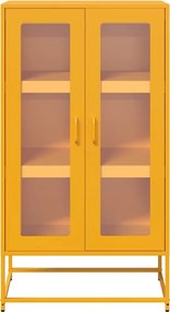 vidaXL Highboard Μουστάρδα κίτρινη 68x39x123 cm Χάλυβας