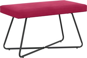 vidaXL παγκάκι Κόκκινο 80 x 40 x 45 εκ. Βελούδο