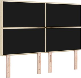 vidaXL Κεφαλάρι Κρεμ 144 cm ύφασμα