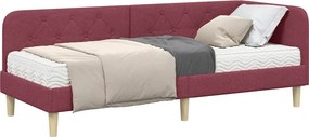 vidaXL Κρεβάτι Γωνίας Κόκκινο 80 x 200 cm ύφασμα