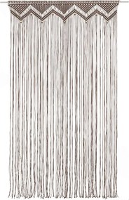 vidaXL Κουρτίνα Μακραμέ Taupe 140 x 240 εκ. Βαμβακερή
