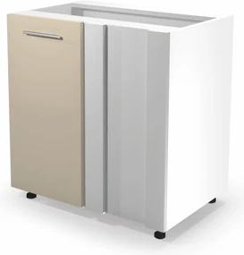 VENTO DN-100/82 corner lower cabinet, color: white / beige DIOMMI V-UA-VENTO-DN-100/82-BEŻOWY