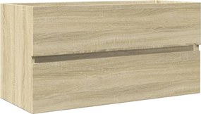 vidaXL Ντουλάπι Νιπτήρα Sonoma Δρυς 90 x 38,5 x 45 εκ. από Επεξ. Ξύλο