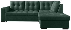 Γωνιακός Καναπές Κρεβάτι Verano Πράσινο με αποθηκευτικό χώρο 247x174x88cm - Δεξιά Γωνία - TED4589