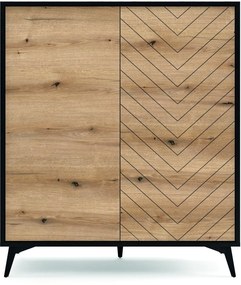 Μπουφές Diamond Ανθρακί+Evoke 104x119x39cm