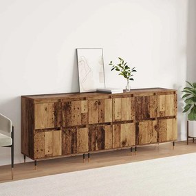 vidaXL Ντουλάπι αποθήκευσης 3 pcs Παλιό ξύλο 60 x 35 x 70 cm