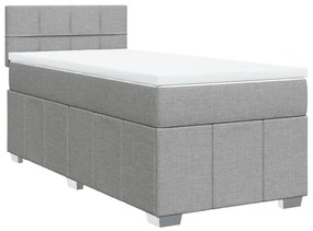 ΚΡΕΒΑΤΙ BOXSPRING ΜΕ ΣΤΡΩΜΑ ΑΝΟΙΧΤΟ ΓΚΡΙ 100X200 ΕΚ. ΥΦΑΣΜΑΤΙΝΟ 3286979