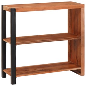 vidaXL Βιβλιοθήκη Καφέ, Μαύρο 80 x 30 x 75 εκ. Στερεό Ξύλο Ακακίας