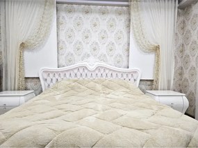 Πάπλωμα λουξ διπλό από ύφασμα 195x215 cm - Μωβ 195 x 215