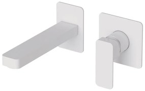 Quadra White Matt Μπαταρία Νιπτήρος Εντοιχισμού 2 Οπών 144904-300