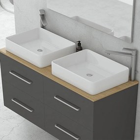 Νιπτήρας μπάνιου DROP I Eπικαθήμενος Λευκός 50x38x10 εκ. 50x38x10 εκ.