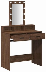 vidaXL Τραπέζι περιποίησης Καφέ 79 x 41 x 140 εκ. Επεξεργασμένο ξύλο